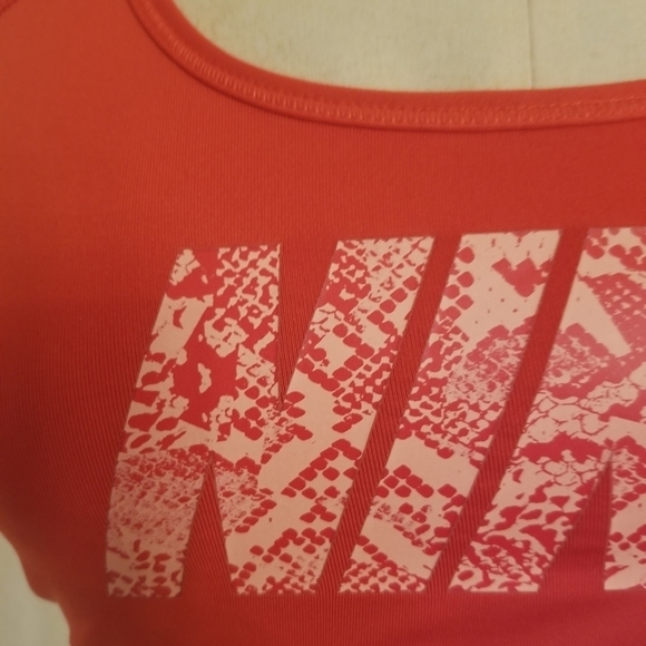 Nike Sport Bra Sz M Racer Back Animal Print Logo - Picture 3 of 7